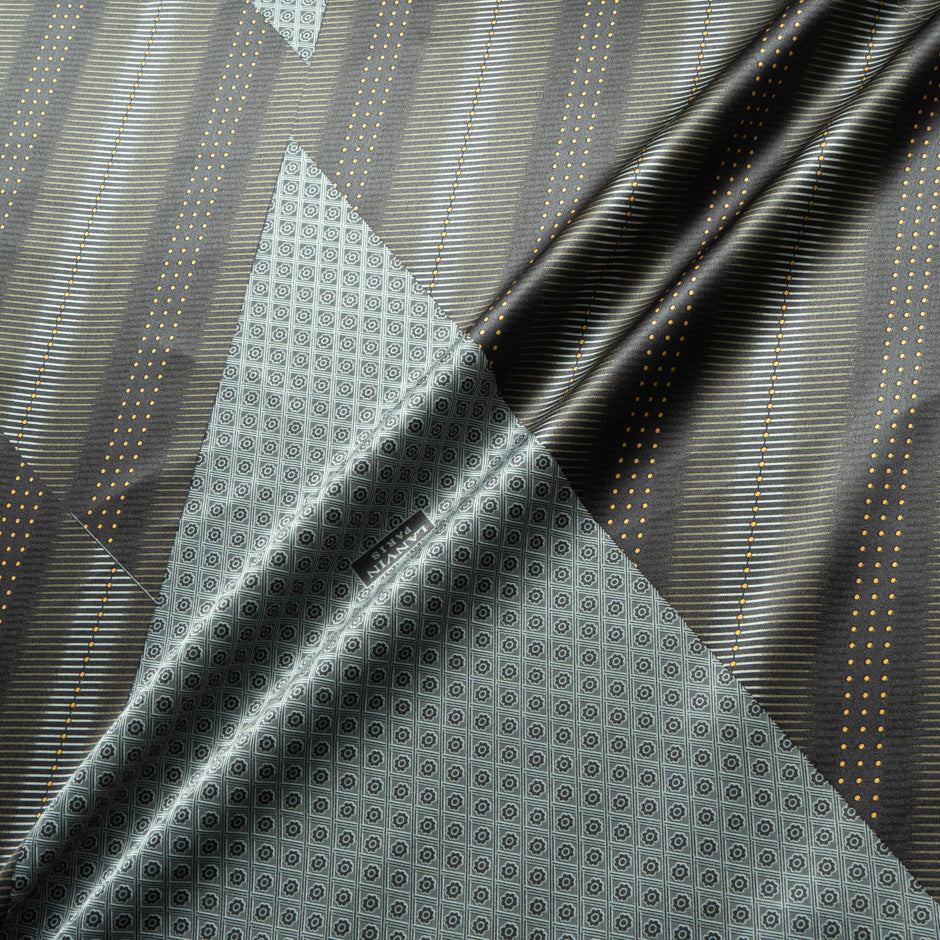 Grey & Brown Lanvin Silk