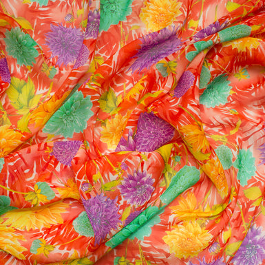 Multi-Coloured Floral Silk Georgette (A 2m Piece)
