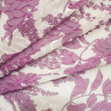 Lilac/Ivory Devoré Printed Velvet