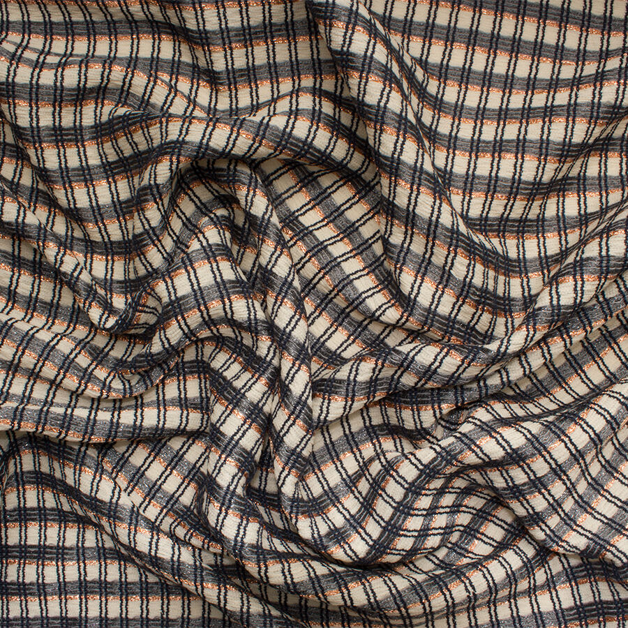 Grey/Black/Cream Coloured Bouclé