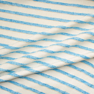 Ivory/Blue Striped Ungaro Bouclé