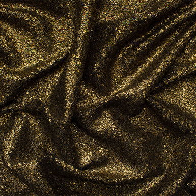 Gold Metallic Printed Jersey