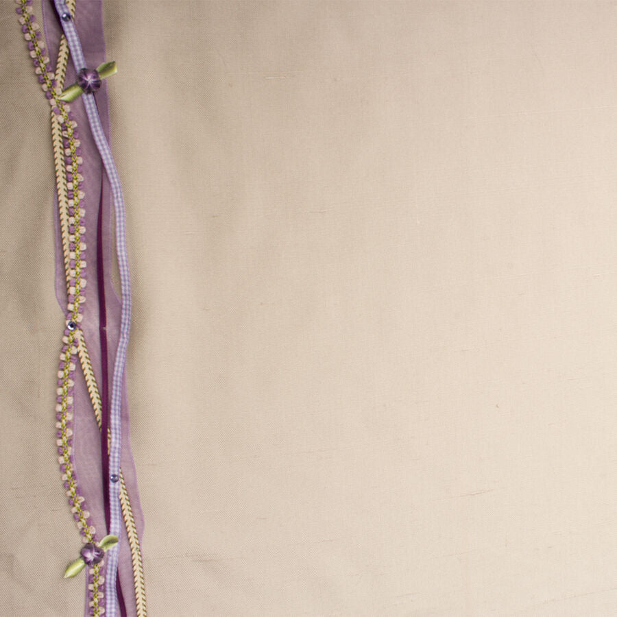 Lilac Embroidered Champagne Silk (A 1.80 Piece)