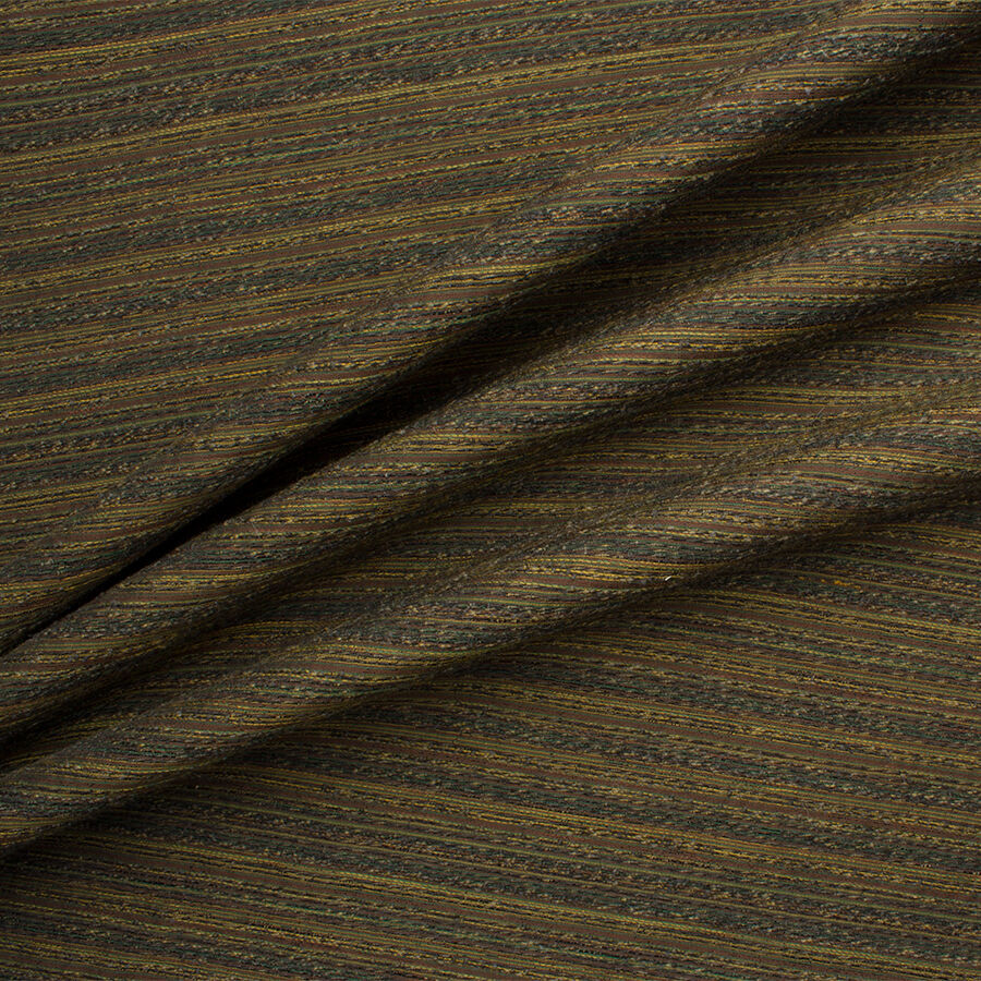 Khaki Green/Black Striped Chenille