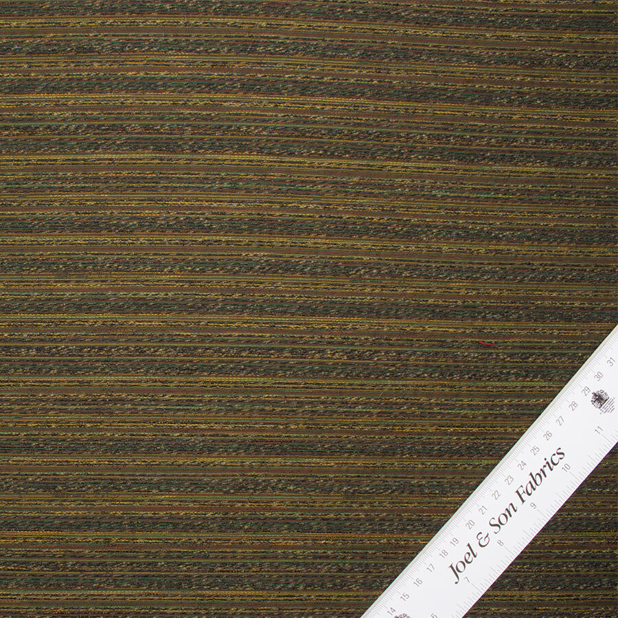 Khaki Green/Black Striped Chenille