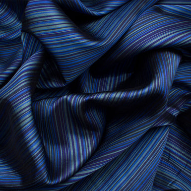 Blue & Black Striped Mikado
