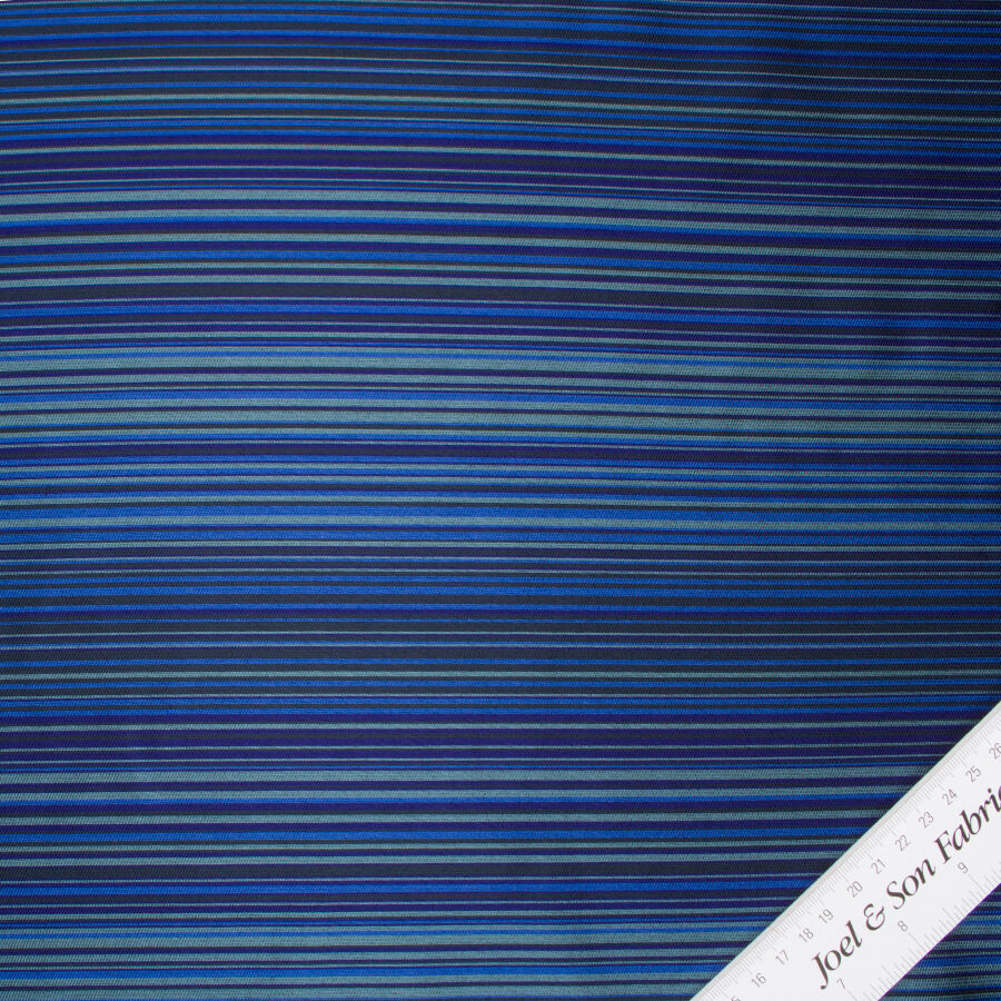 Blue & Black Striped Mikado