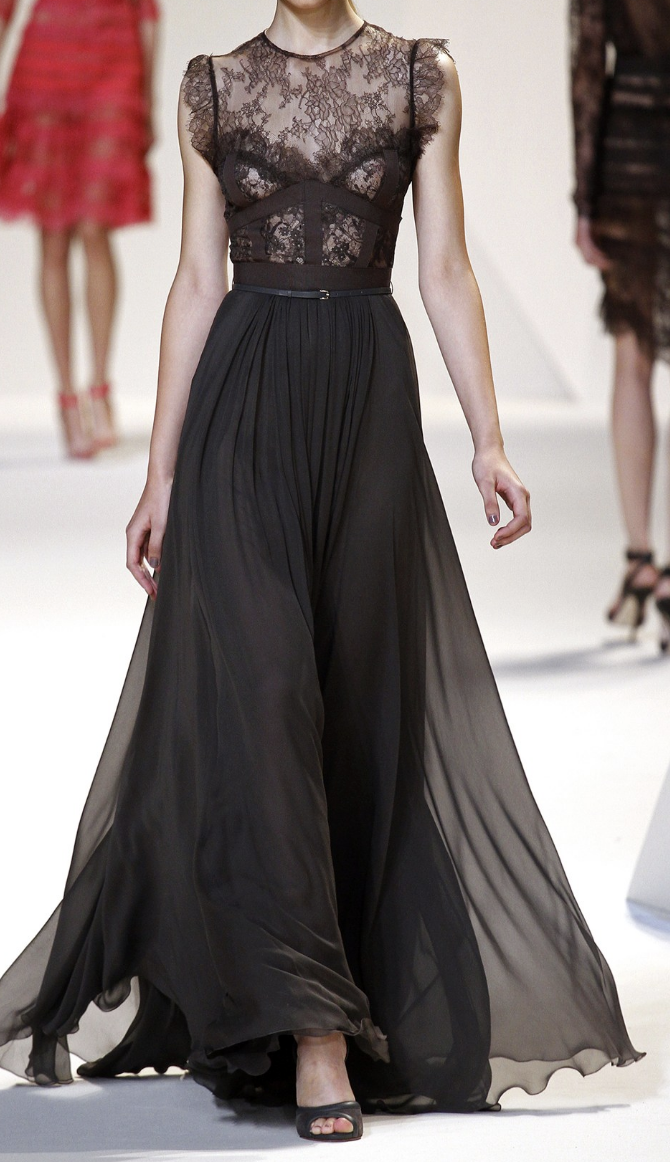 Dark Grey / Gold Metallic Chantilly Lace