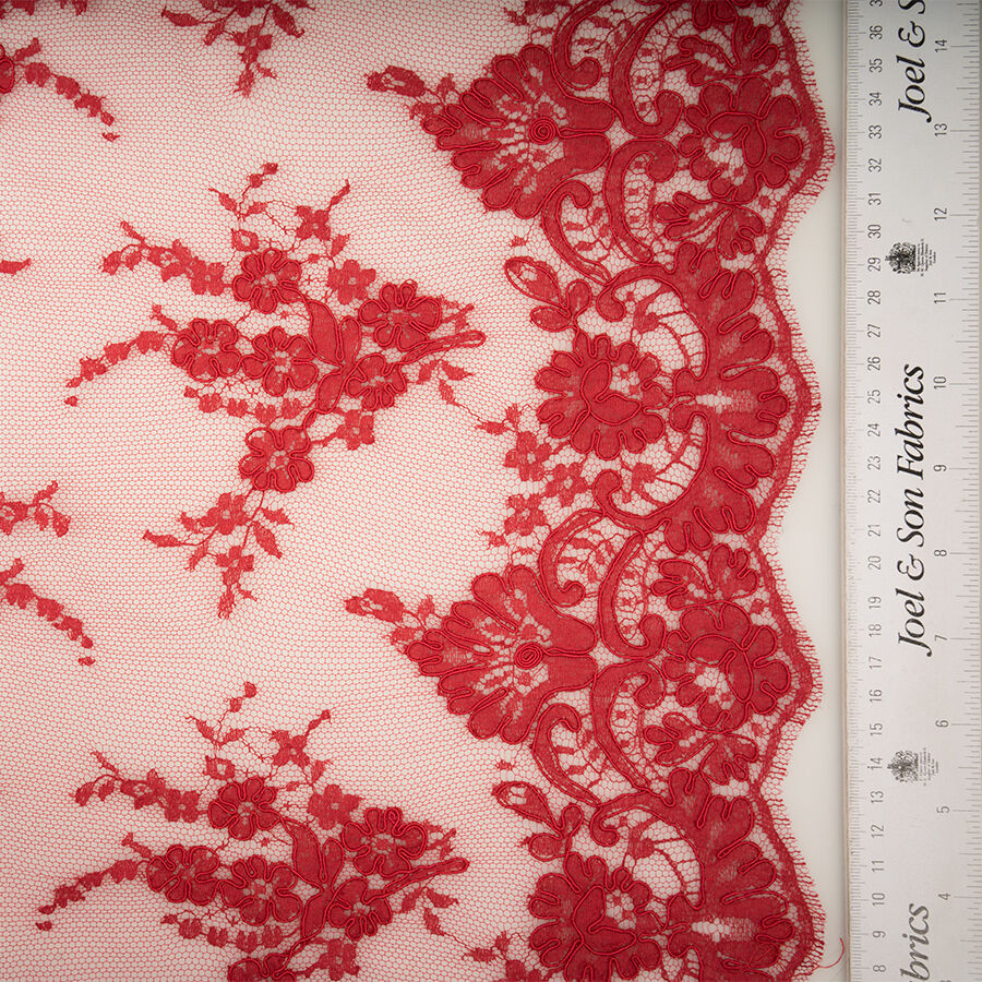 Deep Red Chantilly Lace