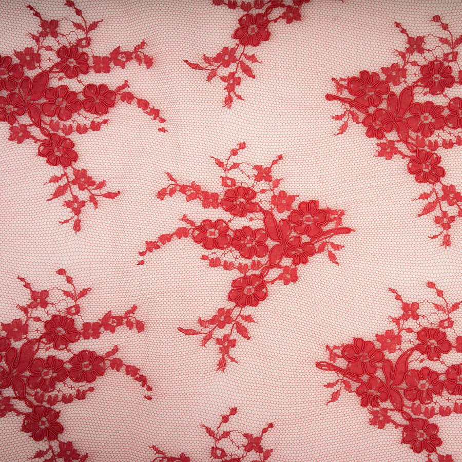 Deep Red Chantilly Lace