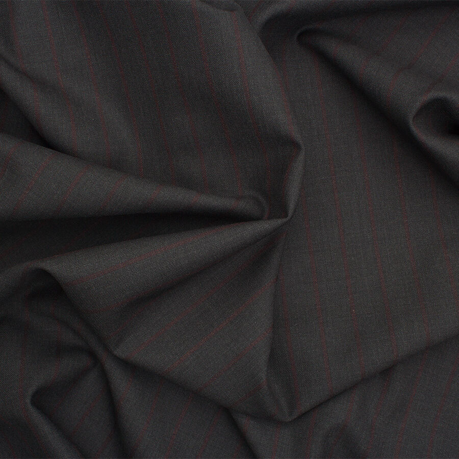Dark Grey Striped Suiting  (A 3m Piece)