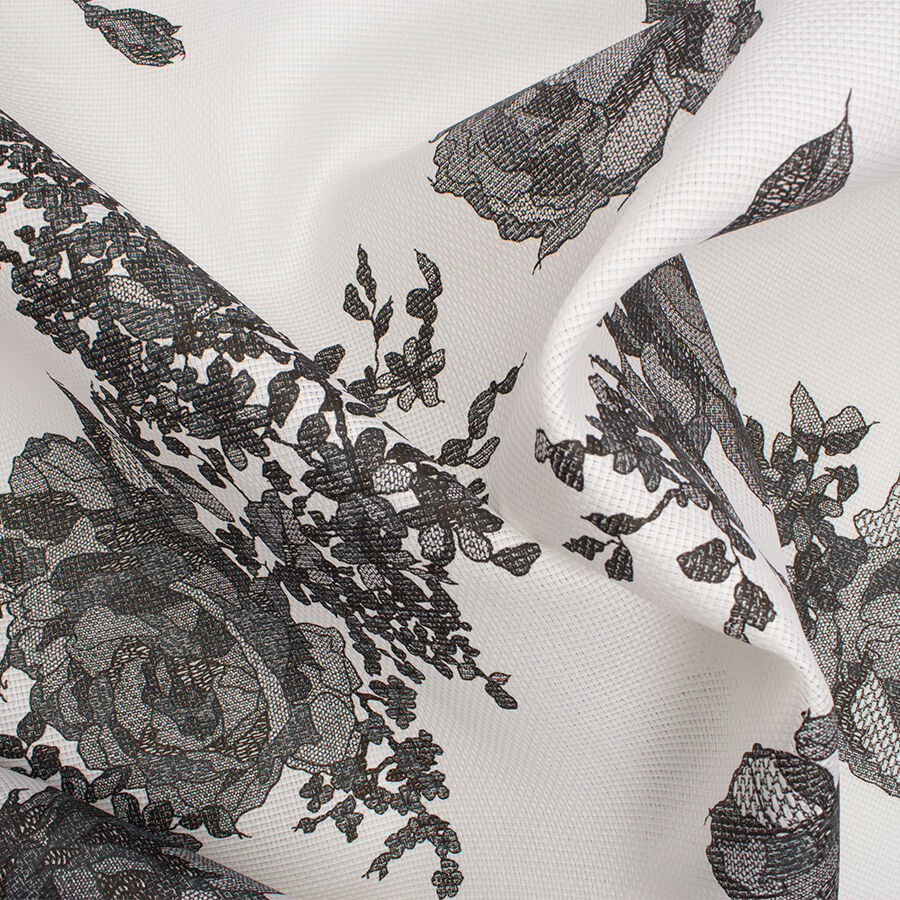 Monochrome Printed Double Organza (A 2.30m Piece)