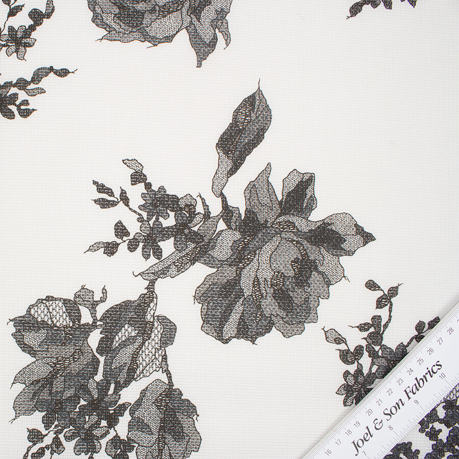 Monochrome Printed Double Organza (A 2.30m Piece)