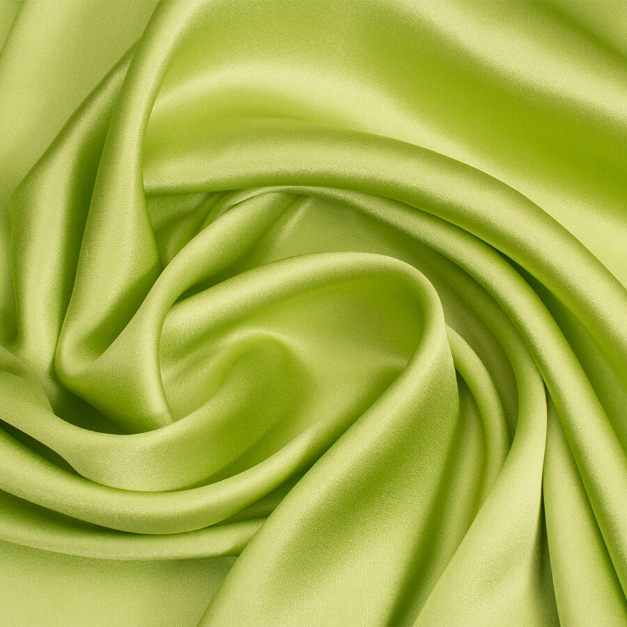 Lime Green Silk Satin