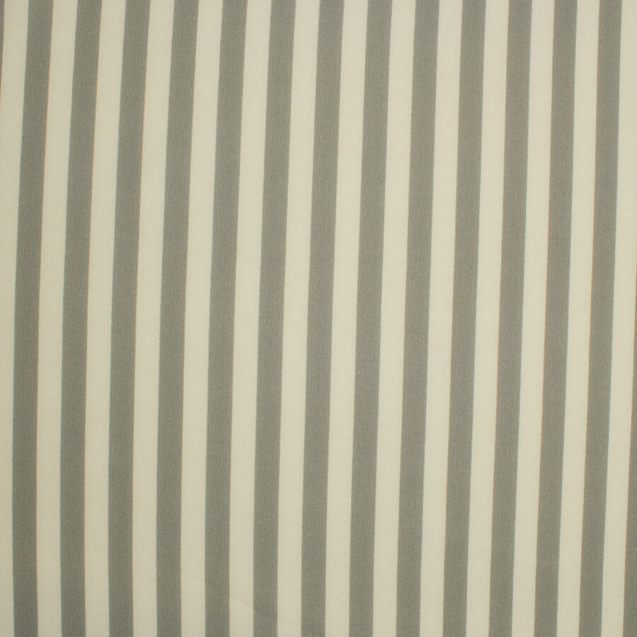 Beige & Black Striped Silk Georgette