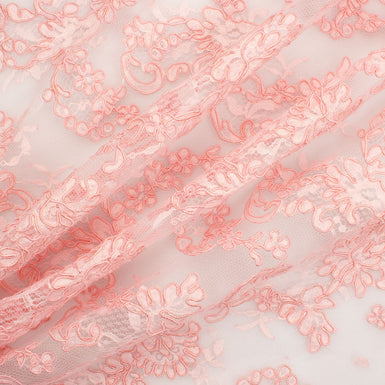 Baby Pink Heavy Corded Cotton Lace