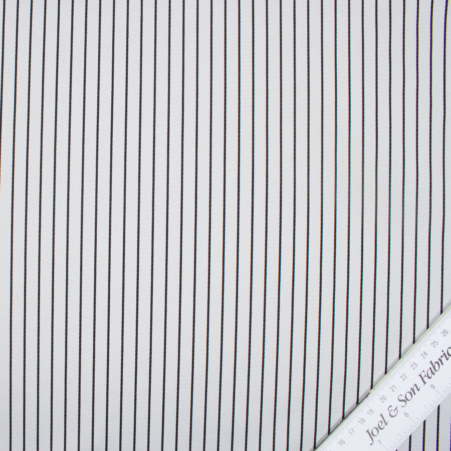 Black Striped Blue Duchess Satin