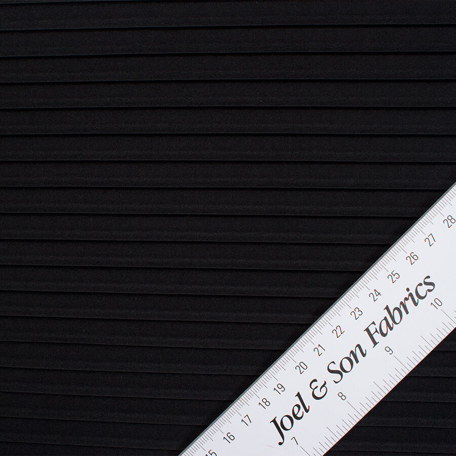Black Satin Plissé