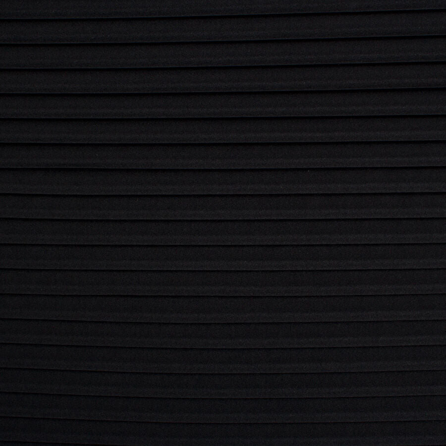 Black Satin Plissé