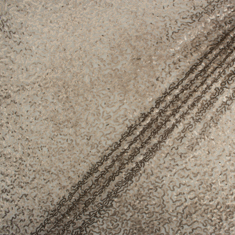 Gold Micro Sequinned Embroidered Tulle (A 2.20m Piece)