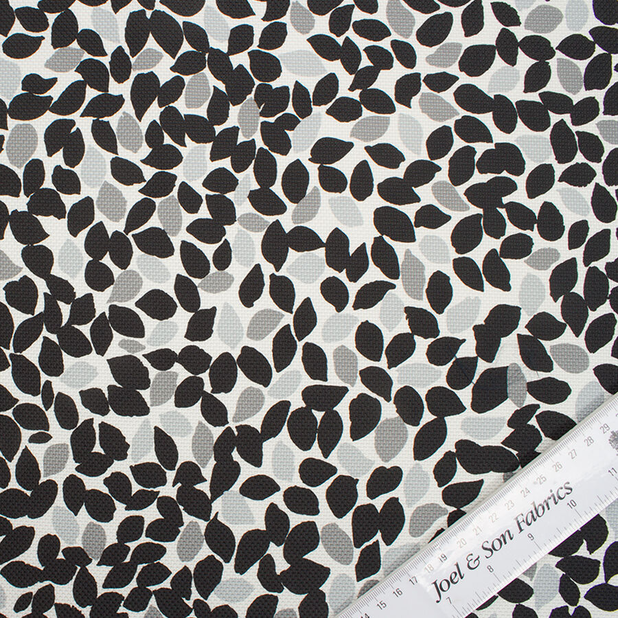 Black & Grey Printed Piqué