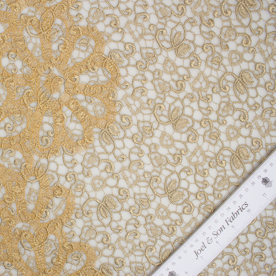 Two-Tone Gold Guipure Lace