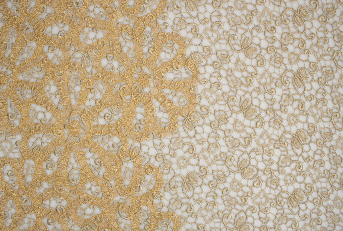 Two-Tone Gold Guipure Lace