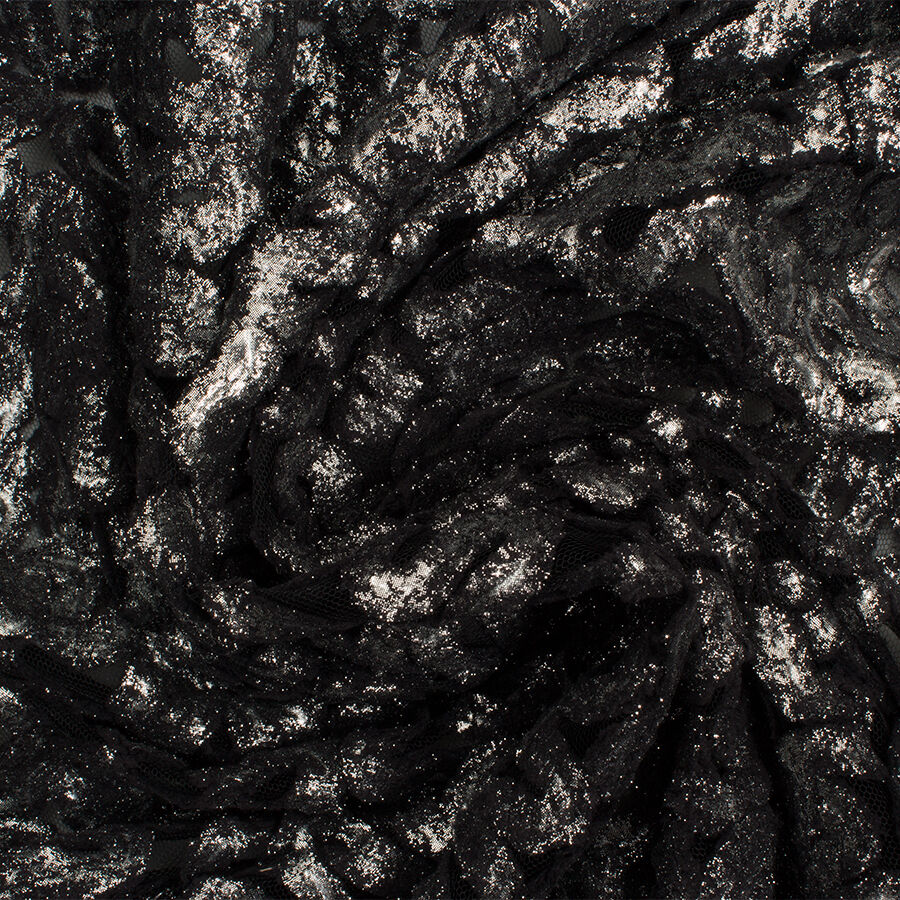 Black Laminated Tulle