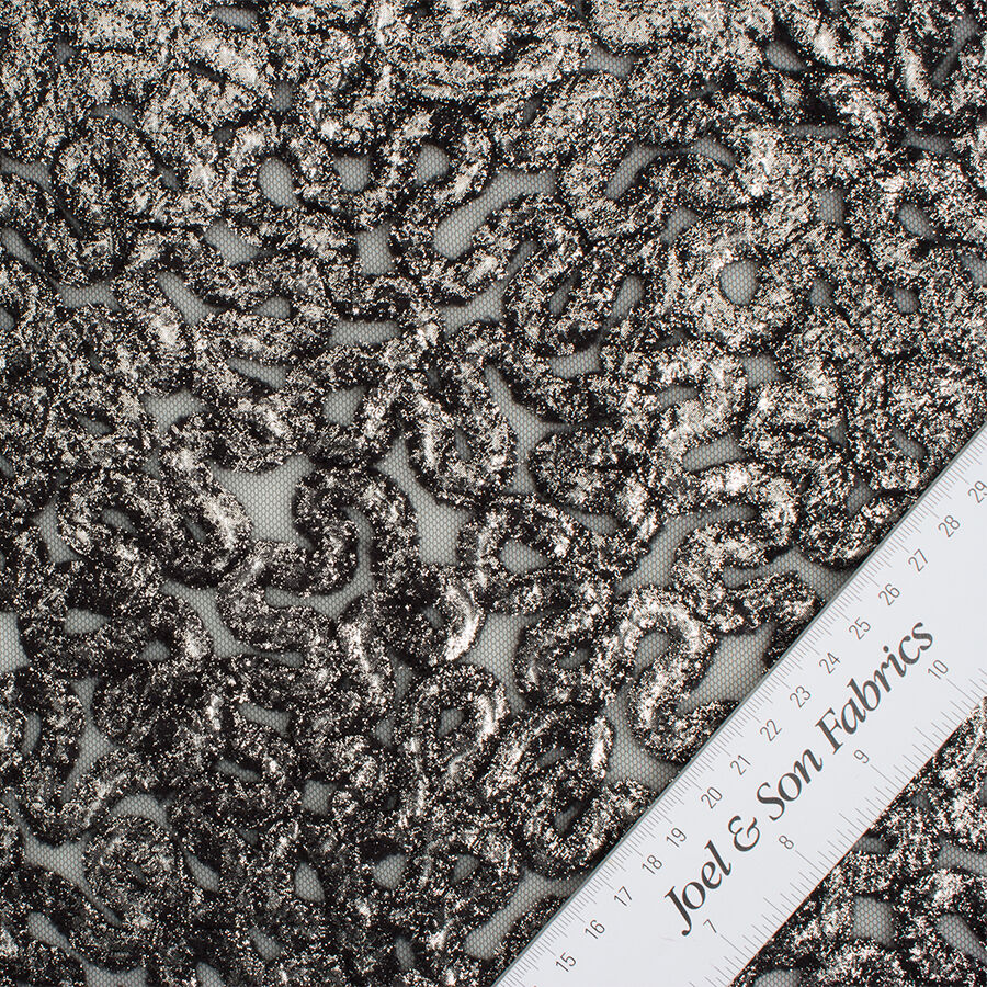 Black Laminated Tulle