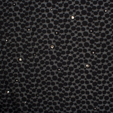 Black Swarovski Sone Embroidered Tulle