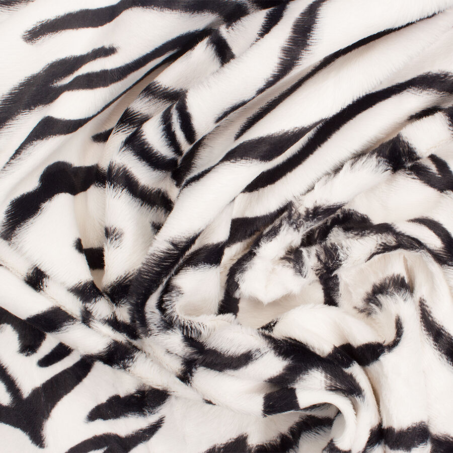 Zebra Printed Faux Fur (A 3.15m Piece)