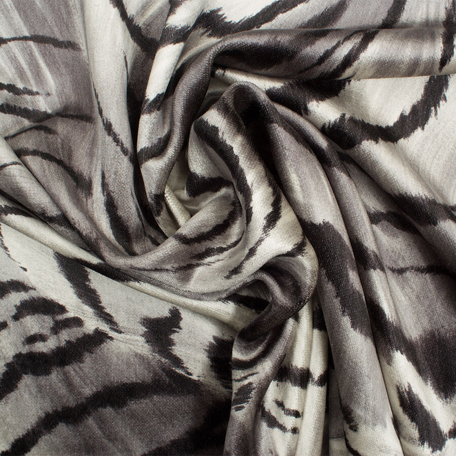 Zebra Printed Faux Fur Velvet (A 3m Piece)