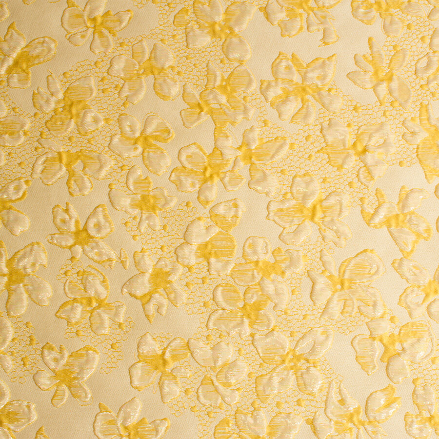Yellow Two-Tone Floral Cloqué (A 2m Piece)