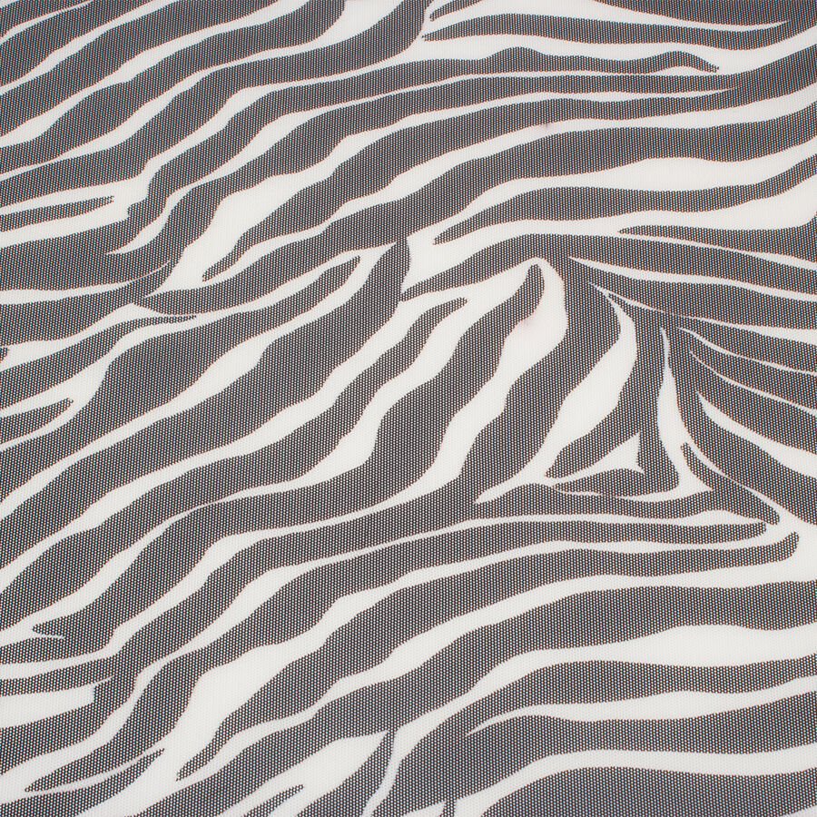 Monochrome Zebra Printed Tulle