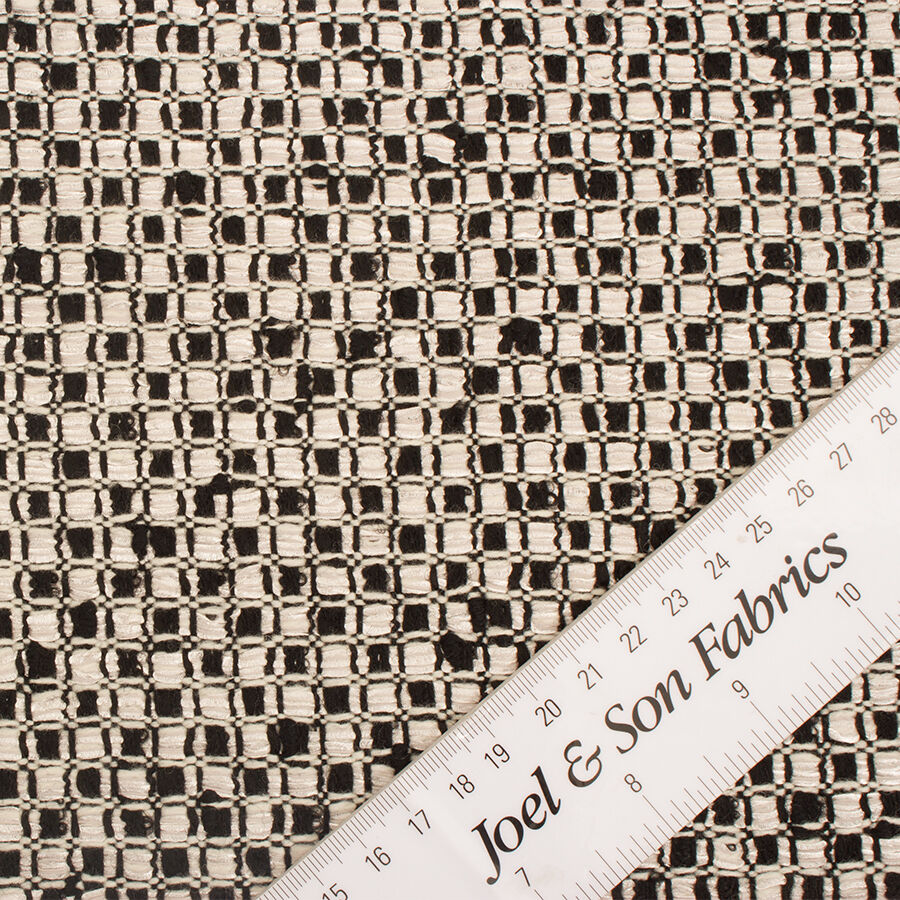 Black/Ivory Wool Blend Bouclé