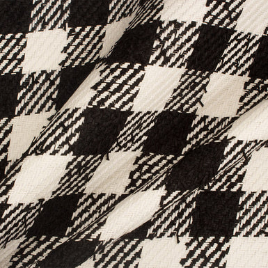Monochrome Checkered Cotton Bouclé