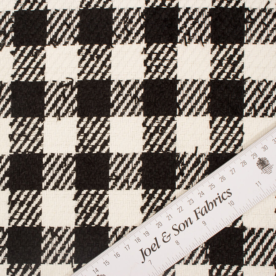 Monochrome Checkered Cotton Bouclé