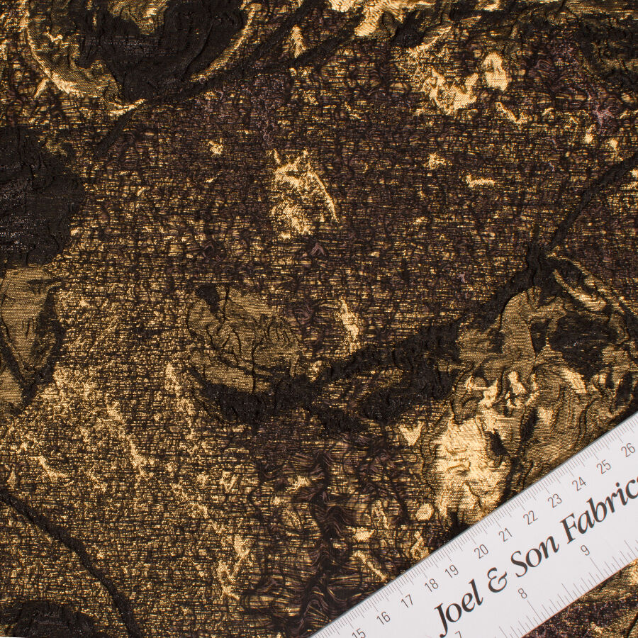 Black/Gold Multi Metallic Cloqué