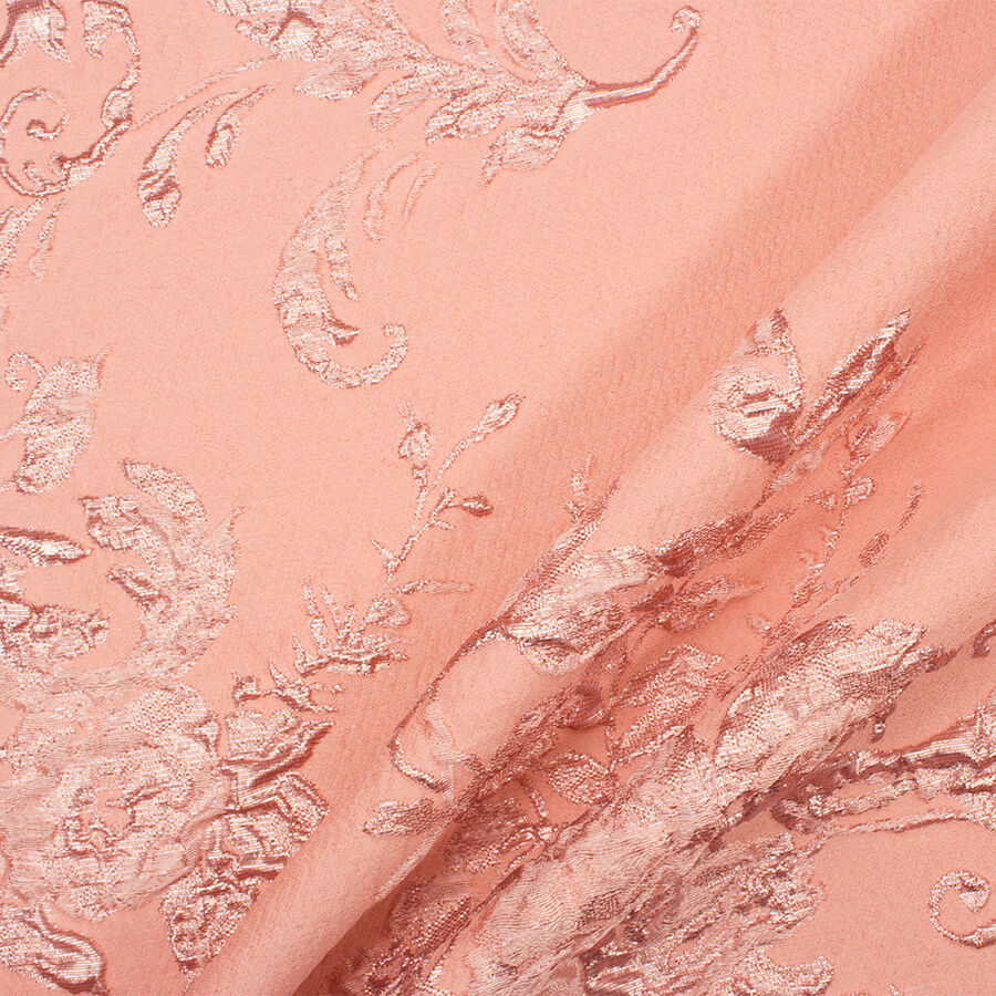 Salmon Pink Metallic Cloqué (A 2.50m Piece)