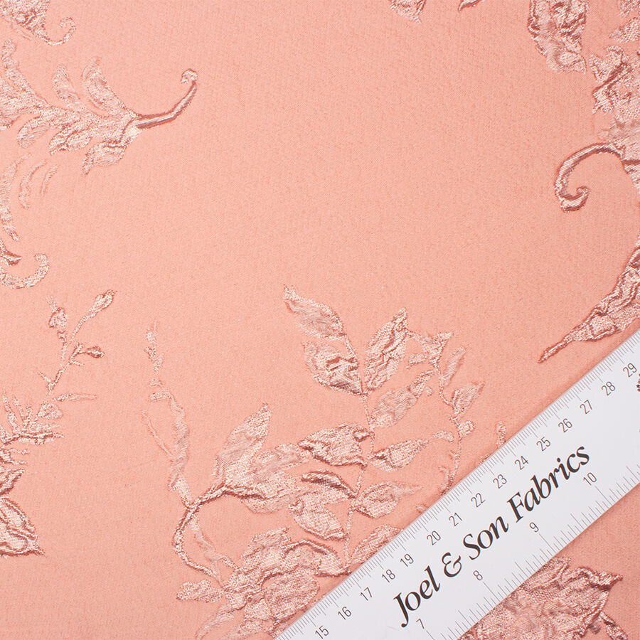 Salmon Pink Metallic Cloqué (A 2.50m Piece)