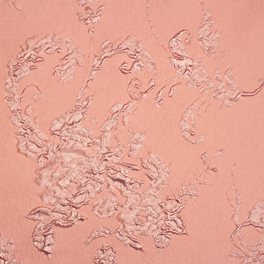 Salmon Pink Metallic Cloqué (A 2.50m Piece)