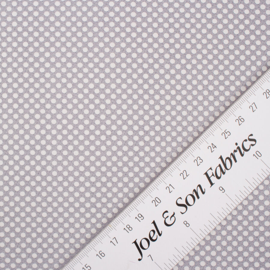 Grey & White Chain Printed Cotton Shirting