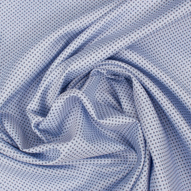 Blue Printed Cotton Shirting