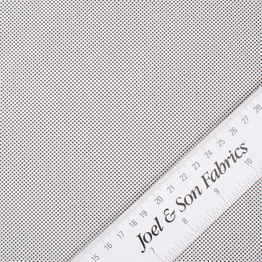 White/Black Spot Superfine Printed Cotton Shirting