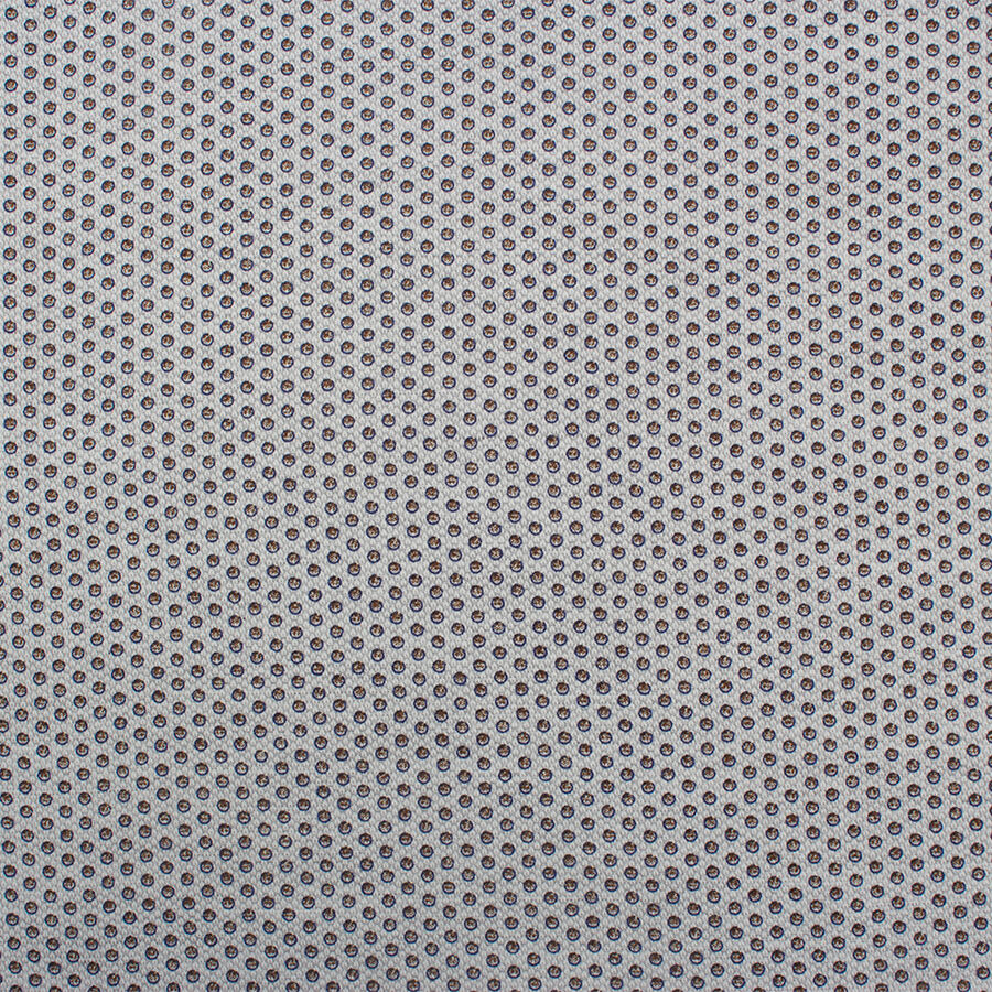 Grey Circles Printed Cotton Shirting