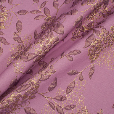 Soft Pink/Gold Metallic Floral Cloqué