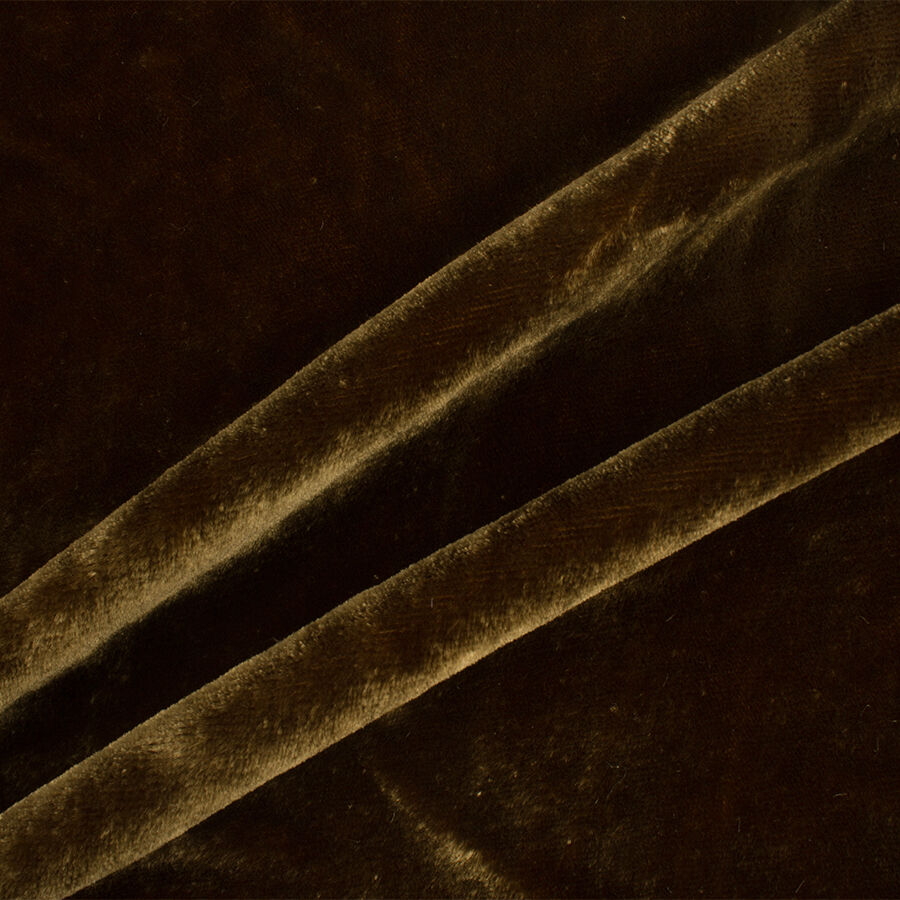 Rich Brown Plain Velvet