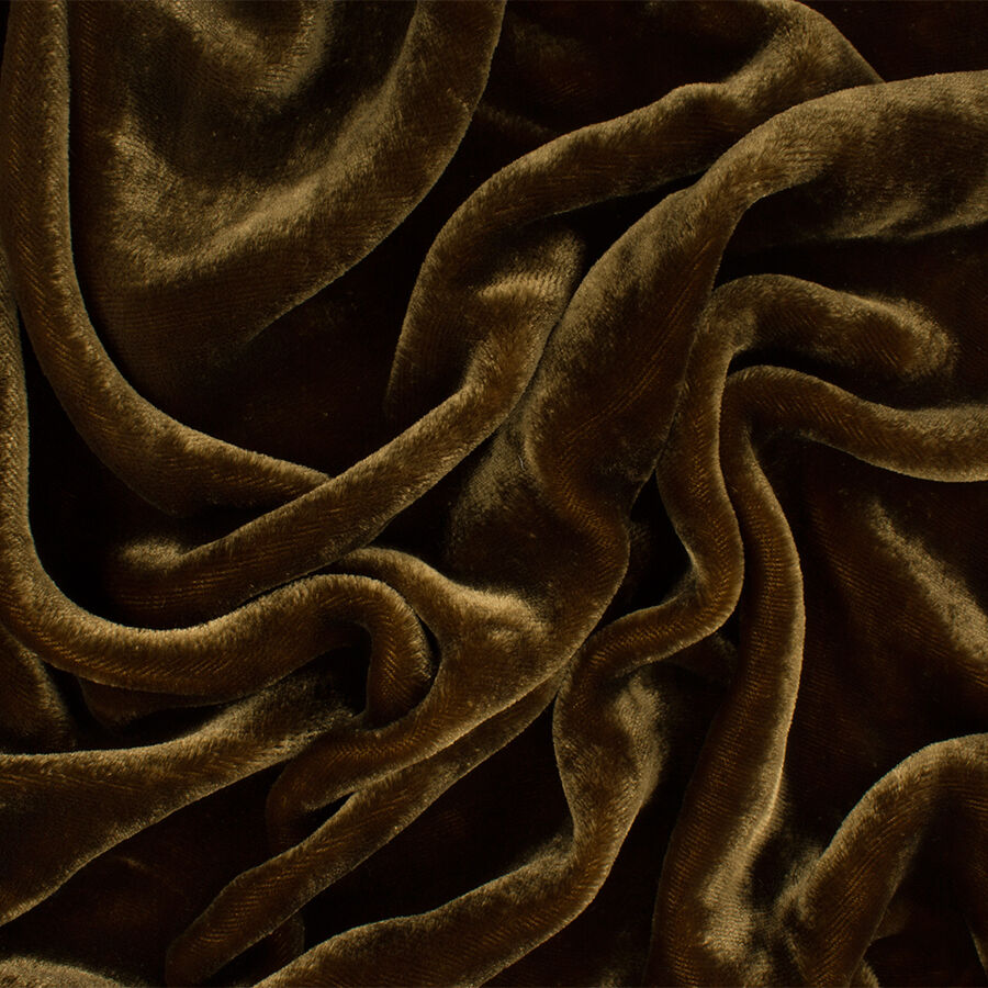 Rich Brown Plain Velvet