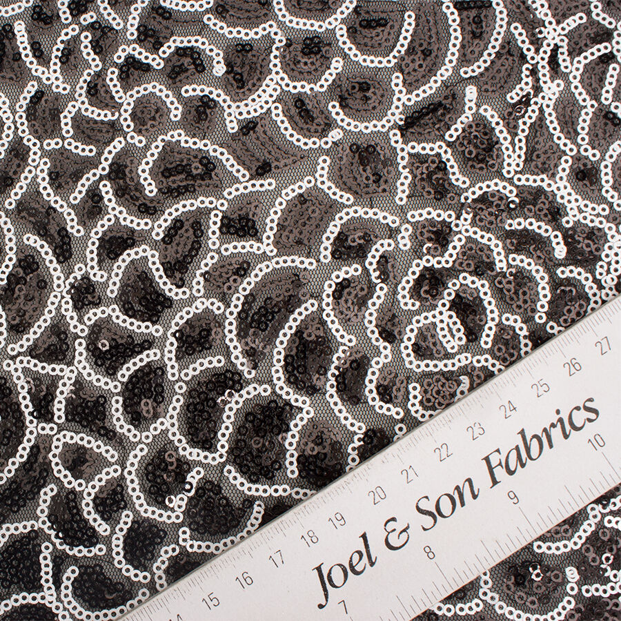 Monochrome Sequinned Tulle