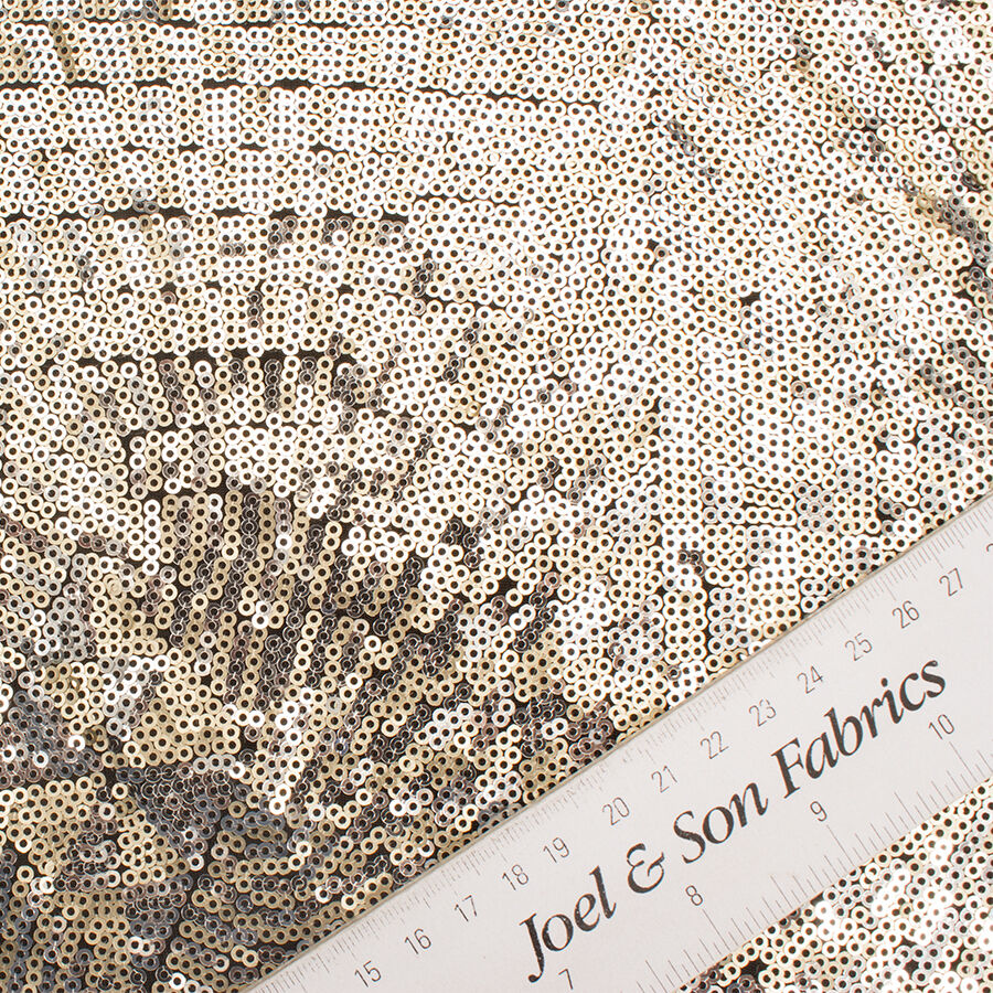 Gold & Silver Micro Sequinned Lycra